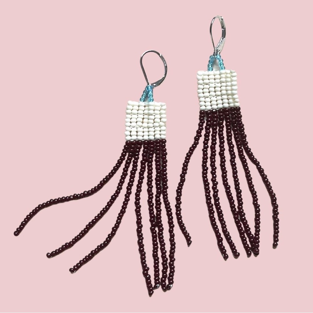HANDMADE GLASS EARRINGS | Mini Beacon Handwoven Small Batch Earrings in Fusion